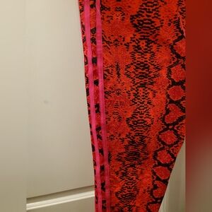 Adidas Red Snake Print Leggings